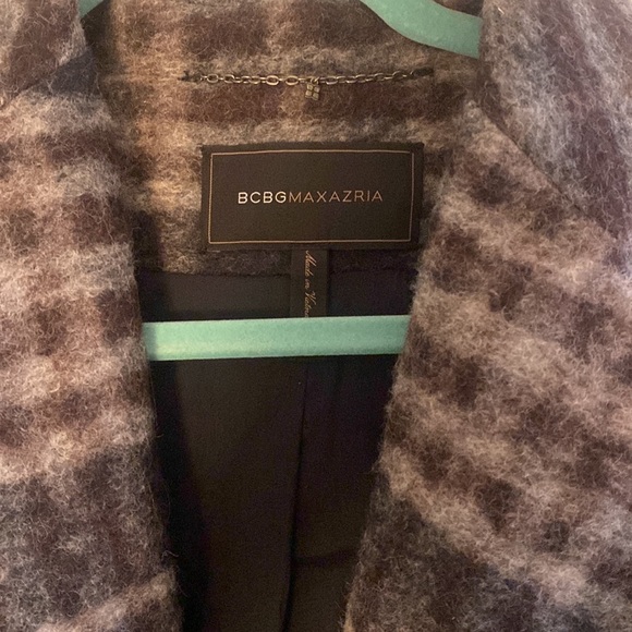 BCBG wool blend plaid peacoat - Picture 2 of 10